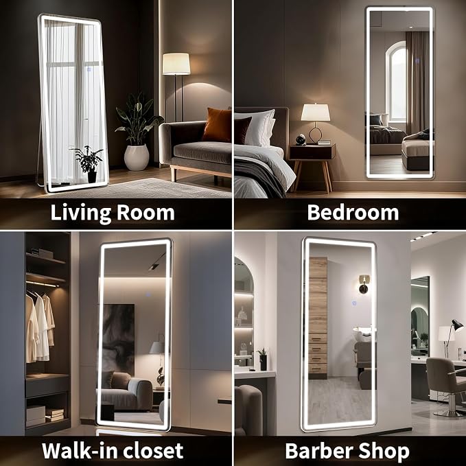 56"x21" LED Full Length Mirror – Standing Floor Body Mirror - Image 6