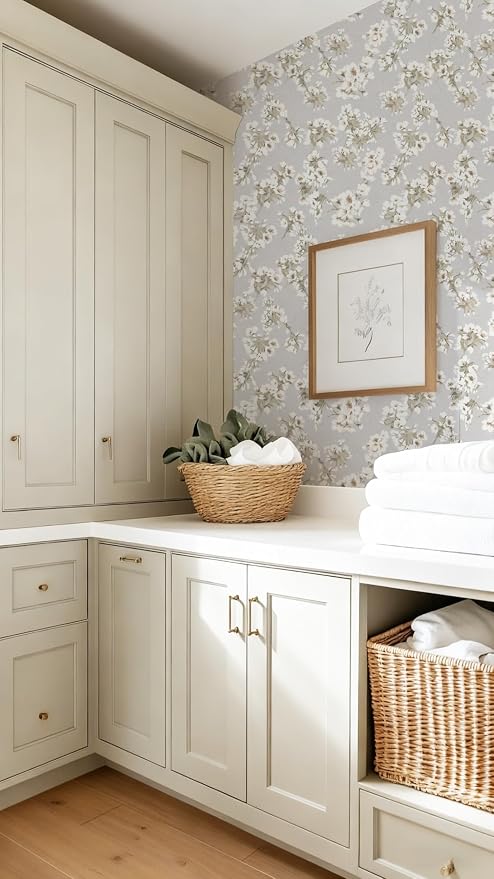 17.3" x 78.7" Floral Peel and Stick Wallpaper Removable Wallpaper Peel and Stick - Image 6