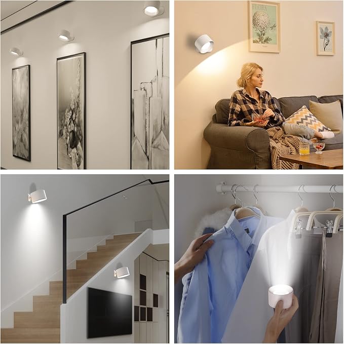 AKSDA Battery Operated Wall Light, LED Lamp - Image 5