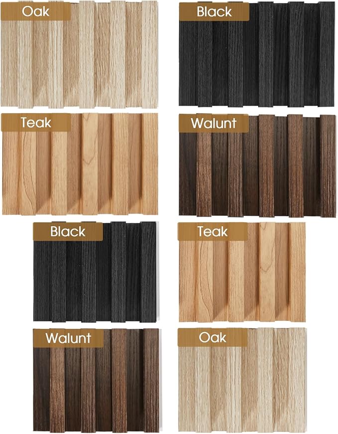 Samples 8 Pack 6" x 6" WPC Slat Wall Panels High Grille - Image 2