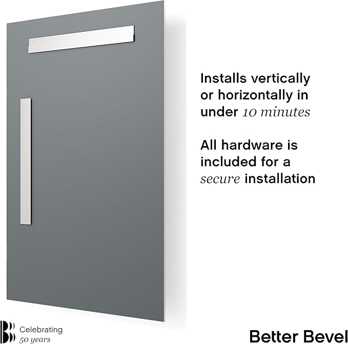 Better Bevel Frameless Rectangle Mirror, 22.5" x 34.5" Bathroom Wall Mirror - Image 3