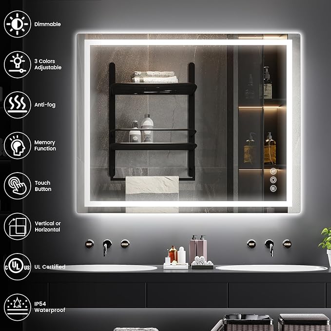 Memobarco 32"x 40" Bathroom Mirror - Image 3