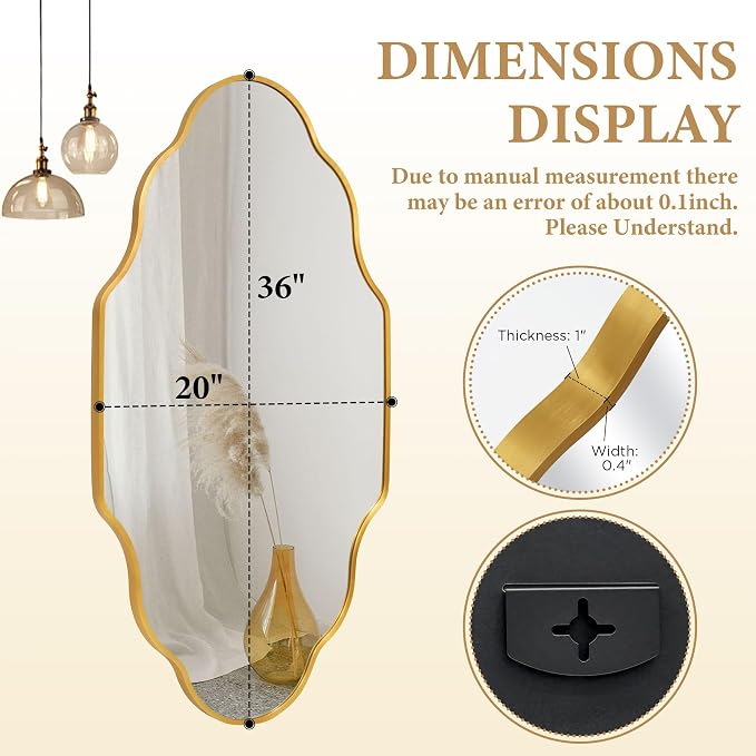 Scalloped Mirror for Bathroom - Image 5