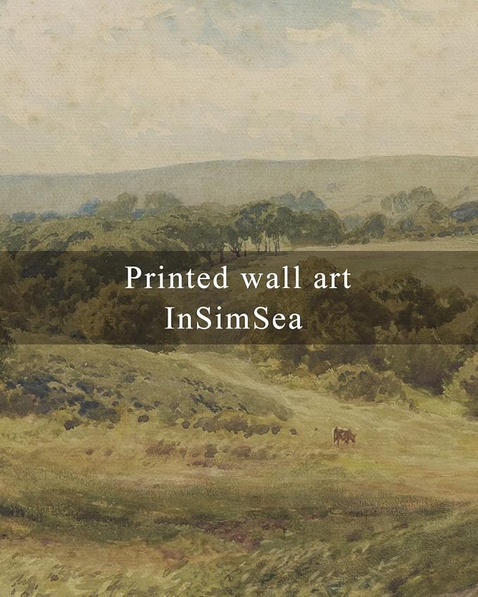 InSimSea Framed Canvas Wall Art, Vintage Landscape Art - Image 4