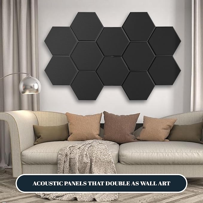 15 Pack Hexagon Self-Adhesive Sound Proof Foam Panels - Image 5