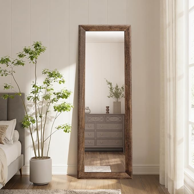 AAZZKANG Hanging Mirror Full Length Vintage Large Mirrors Wooden Framed 58"x20" - Image 6