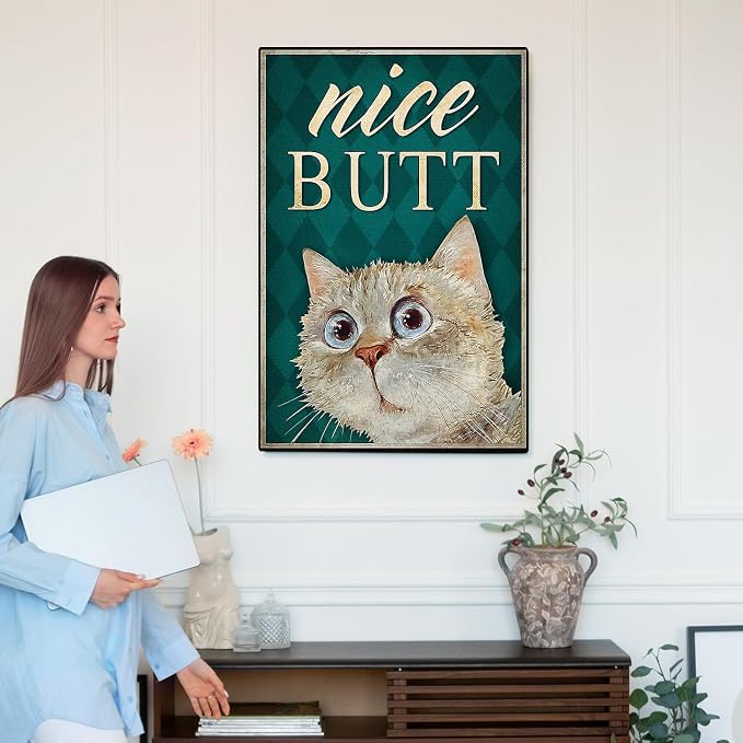 DIHSIEG Inspirational Canvas Wall Art funny bathroom wall art Print Poster - Image 7