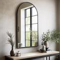 Dewfig Arched Wall Mounted Mirror, Arch Black Mirror by YourSpacePerfectlyReflected