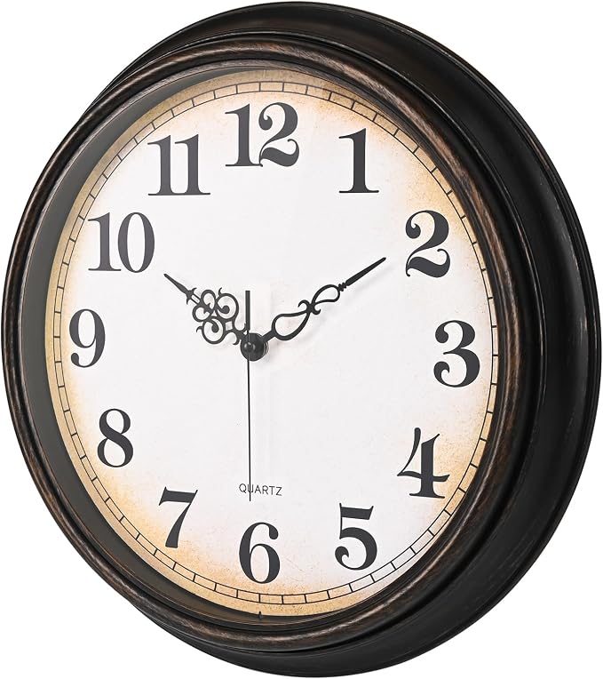 Yoiolclc Large Wall Clock 16 Inch Silent Non-Ticking Vintage Wall Clocks - Image 8