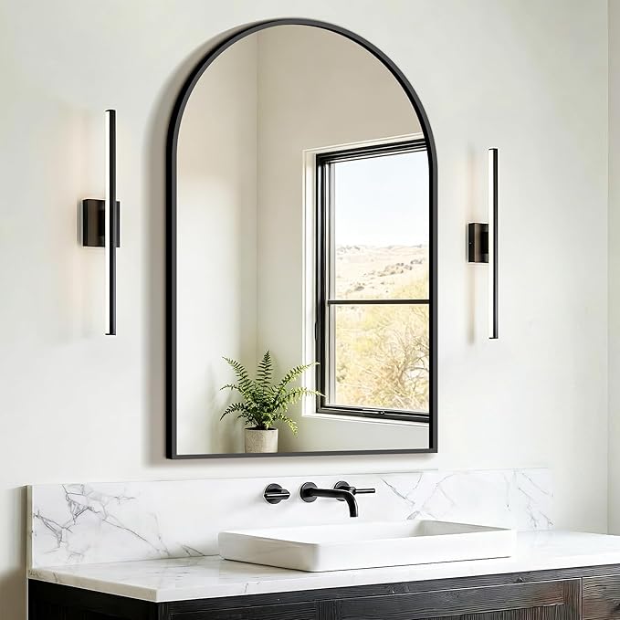 FICTOR Bathroom Mirror for Wall, Arched Vanity Bathroom Mirror for Over Sink by FICTOR