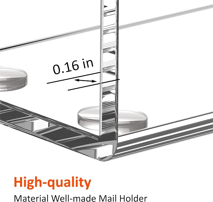 FUCDTEFC Desk Mail Organizer, 5 Section Clear Acrylic File Holder Letter - Image 3