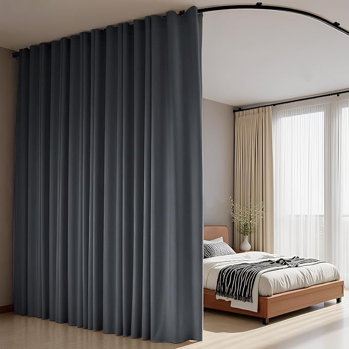 Room Divider Curtains Flexible Ceiling Tracks Set Curtain Track Ceiling Mount - Image 6