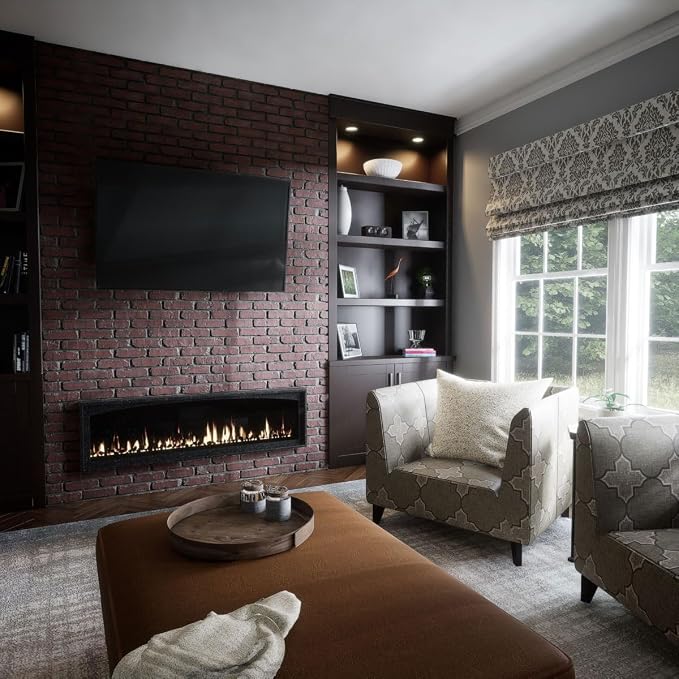 EverStone Aged Brick Faux Brick Panel, 46 7/8"W x 27"H x 1 1/4"D, Stratus Color - Image 11
