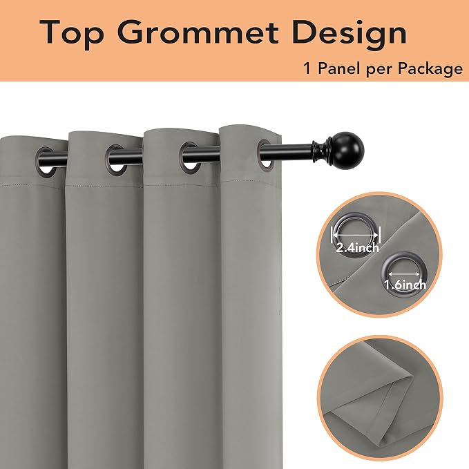 BONZER Room Divider Curtain Total Privacy Wall Wide Grommet Room Darkening - Image 3