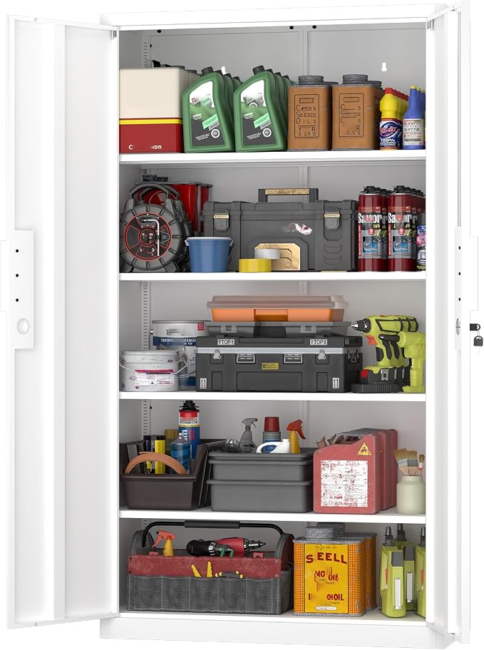 GREATMEET Metal Garage Storage Cabinets, Utility Cabinet by GREATMEET