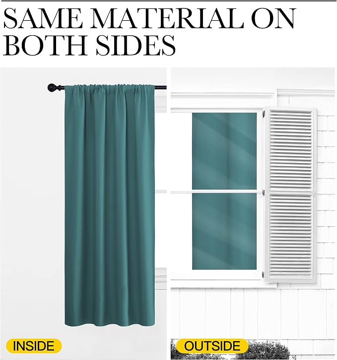 NICETOWN Living Room Curtains, Window Curtain Panels, Thermal Insulated Solid - Image 6