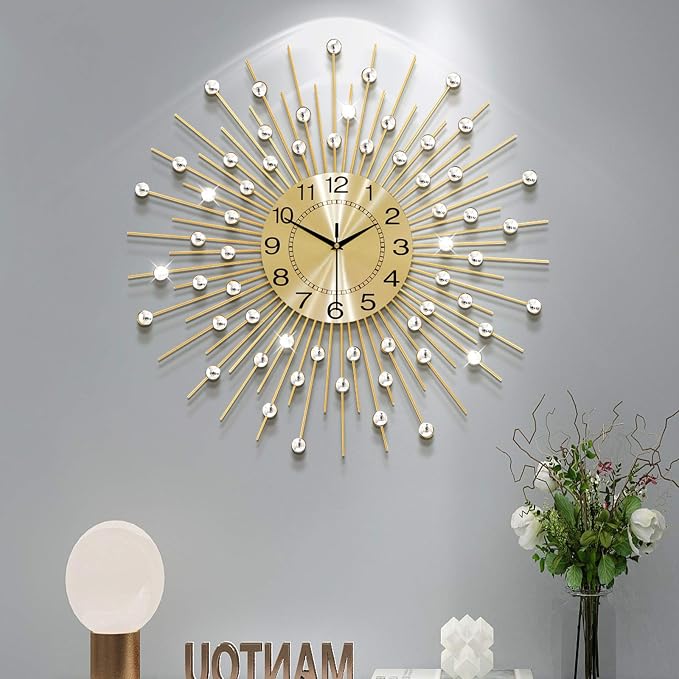 Large Wall Clocks for Living Room Decor Big Silent Wall Clock Battery Operated by CreativeWallClock