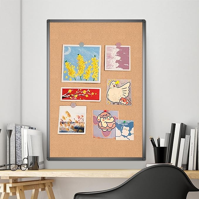 VIZ-PRO Cork Notice Board, 48 X 36 Inches, Cork Bulletin Board - Image 7