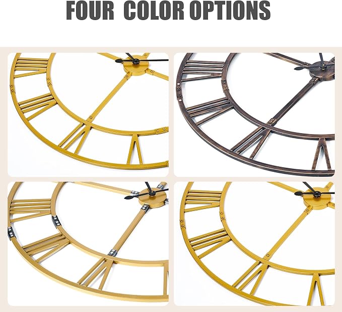 60 Inch Large Wall Clock for Living Room Decor – Easy-Assembly Silent - Image 6