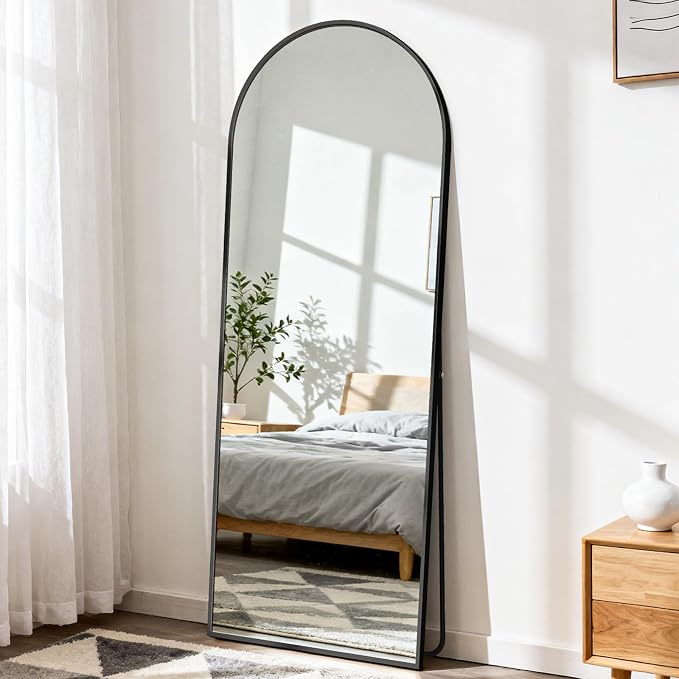 DUMOS Arched Full Length Floor Mirror, Modern Wall Hanging Leaning - Image 6
