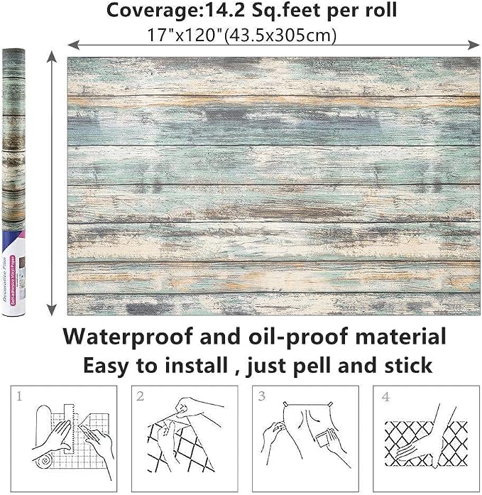 Arthome 23.6x200''Rustic Wood Contact Paper Peel and Stick Self-Adhesive - Image 8
