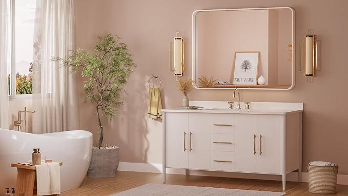 TETOTE 40 x 30 White Frame Mirror - Image 8