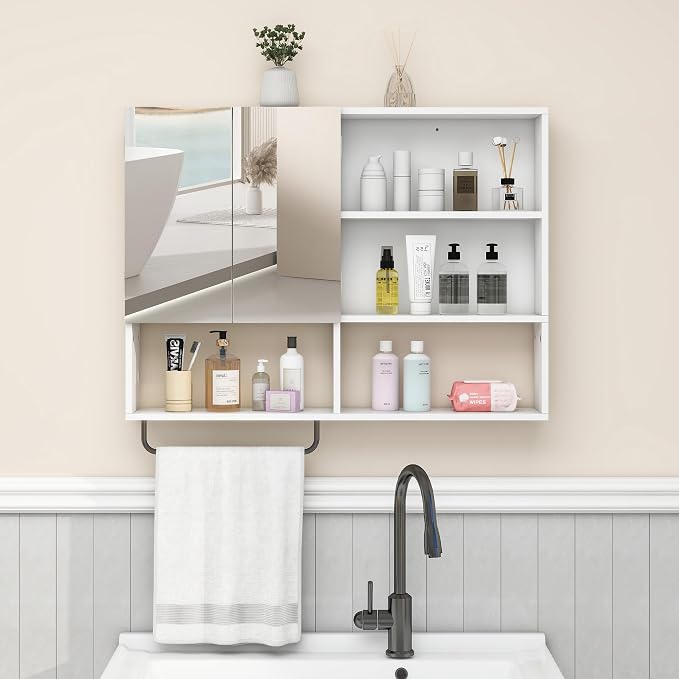 Medicine Cabinet, Wooden Bathroom Wall Cabinet - Image 5