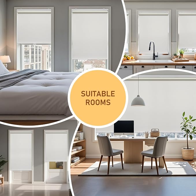 AOSKY Cordless Roller Shades Blackout Blinds - Image 8