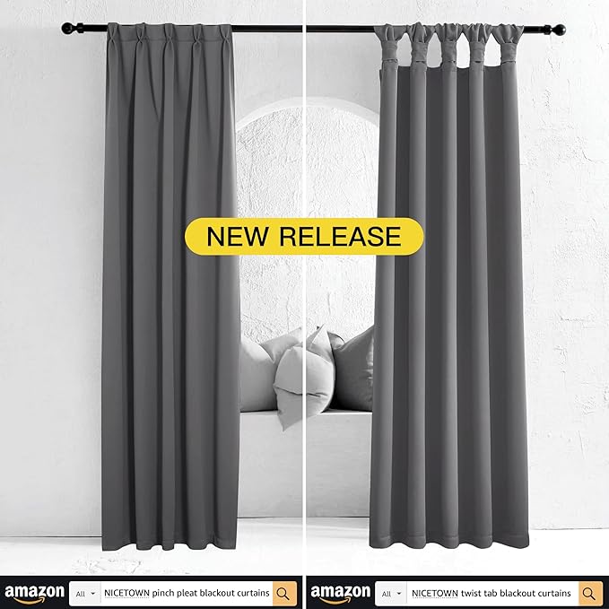 NICETOWN 100% Blackout Curtains - Image 6