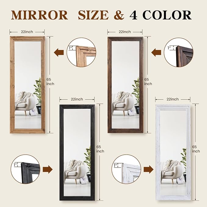 Full Length Mirror 65"x22" - Image 2