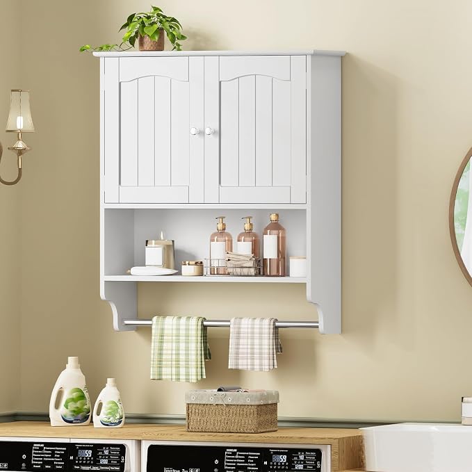 Iwell Bathroom Wall Cabinet, Over The Toilet Storage Cabinet - Image 7