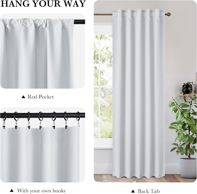 RYB HOME 100% Blackout Short Curtains - Image 3