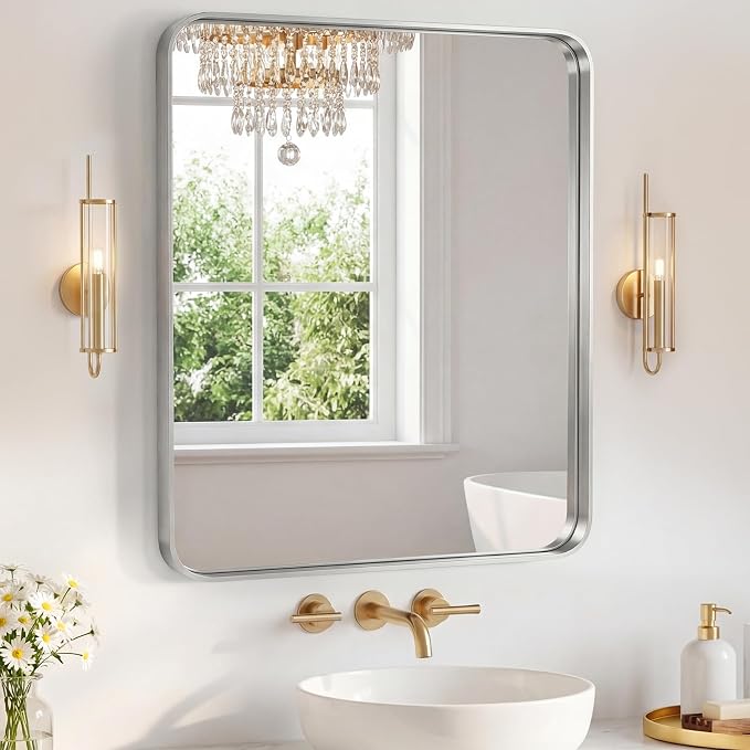 NEWBULIG 28X32 Inch Bathroom Mirror by NEWBULIG