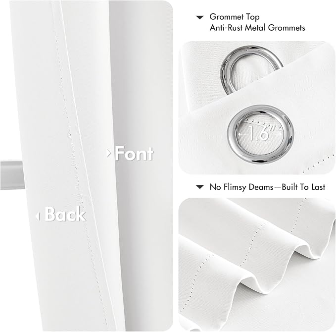 MIULEE Blackout Curtains for Bedroom Living Room 2 Panels, Thermal Insulated - Image 5