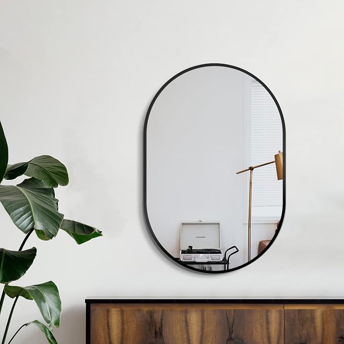 Bathroom Mirror for Wall, Metal Framed Vanity Mirror - Image 3