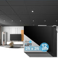 Art3d 12-Pack Smooth Drop Ceiling Tile 2ft x 2ft by Art3d