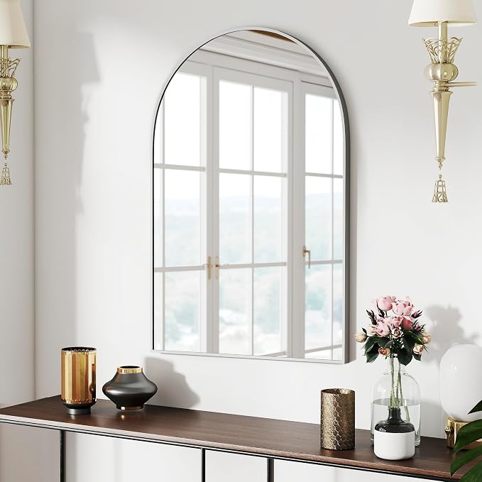 SCWF-GZ 24x36 Arch Mirror Square Full Length Wall Mounted Hanging or Against by SCWF-GZ
