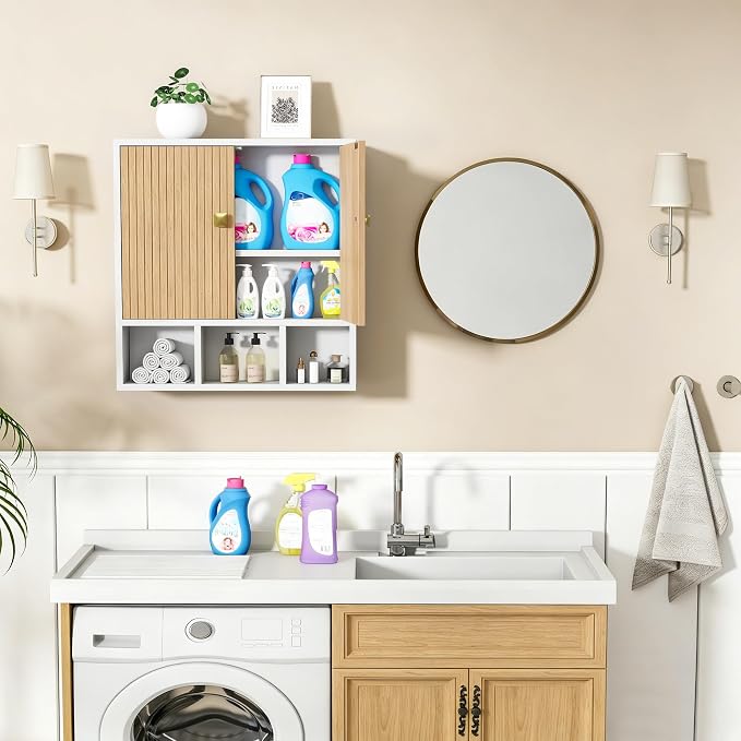 Bathroom Wall Cabinet, Wooden Medicine Cabinet - Image 5