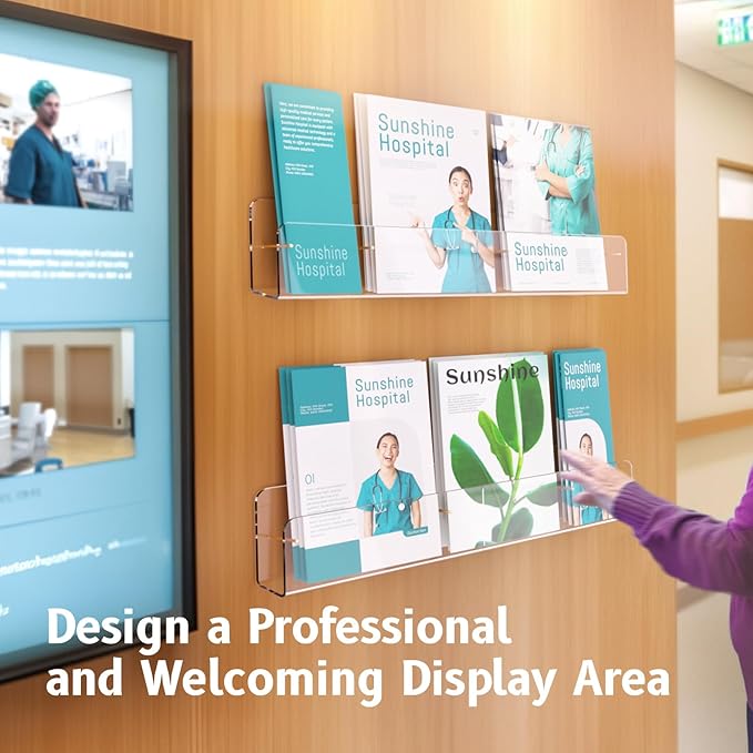 HIIMIEI Brochure Holder Wall Mount, Pamphlet Display Stand - Image 6