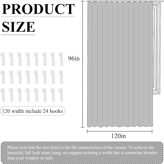 RYB HOME Extra Wide Blackout Curtain - Image 7