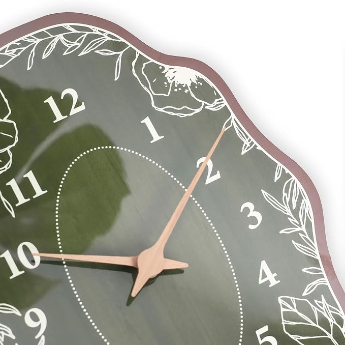 Mid Century Retro Irregular Shape Wall Clock, Silent Non-Ticking Battery - Image 6