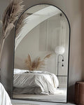 Antok 76" x44” Arched Full Length Floor Mirror, Free Standing/Wall Mount/Leaning by AntokMirror