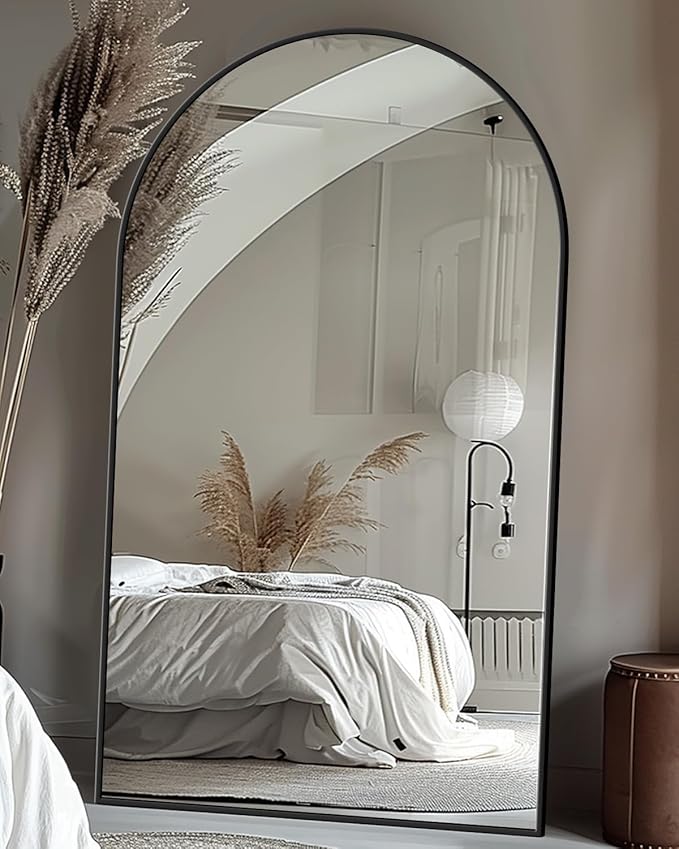 Antok 76" x44” Arched Full Length Floor Mirror, Free Standing/Wall Mount/Leaning by AntokMirror