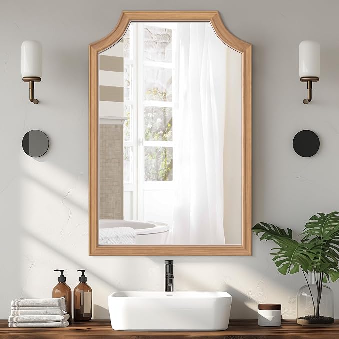 WallBeyond Scalloped Wood Mirror by WallBeyond