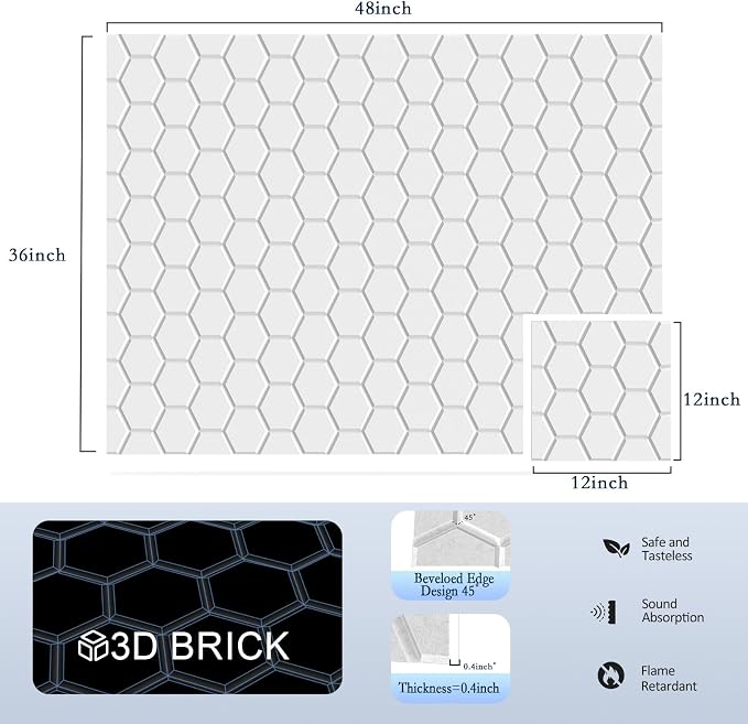 12Pack Acoustic Wall Panels, Honeycomb Self-Adhesive Sound Proof Foam Panels - Image 2