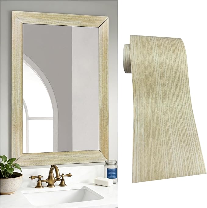 DESOMINOR 27FT Black Border Peel &Stick Black Wood Grain Wallpaper Border by DESOMINOR