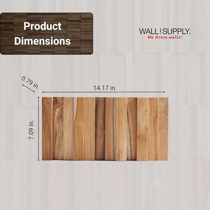 Wall!Supply 3D Wall Panels – Reclaimed Vertical Asian Teak Wood – Home Decor - Image 5