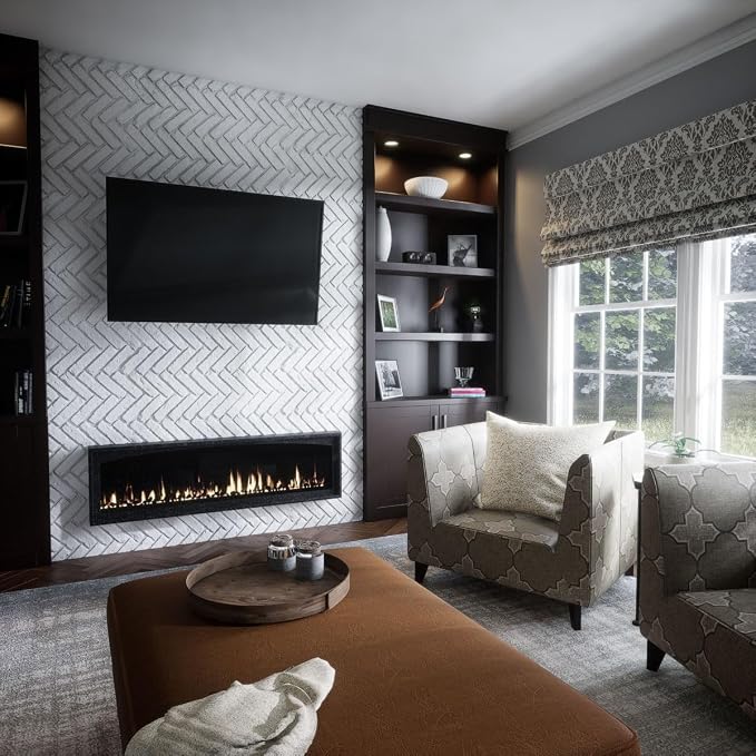 EverStone Herringbone Faux Brick Panel, 46 1/2"W x 25 1/4"H x 1"D - Image 11