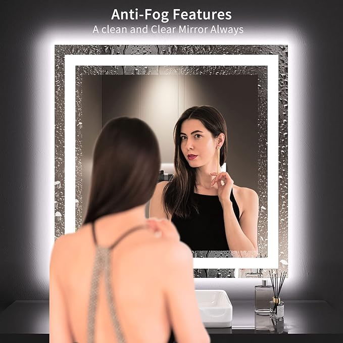 LOAAO 36X36 LED Bathroom Mirror - Image 3