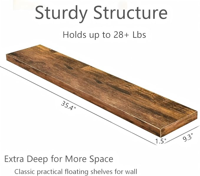 Vervida® Floating Shelves for Wall 35.4" Extra Long - Image 3
